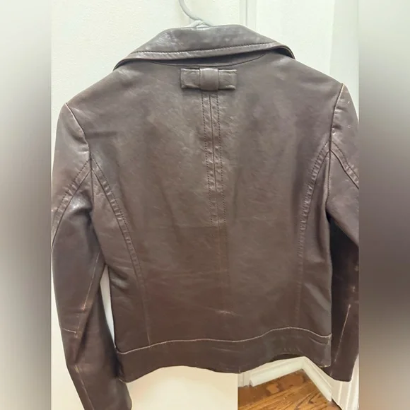 Kate Spade brown leather jacket